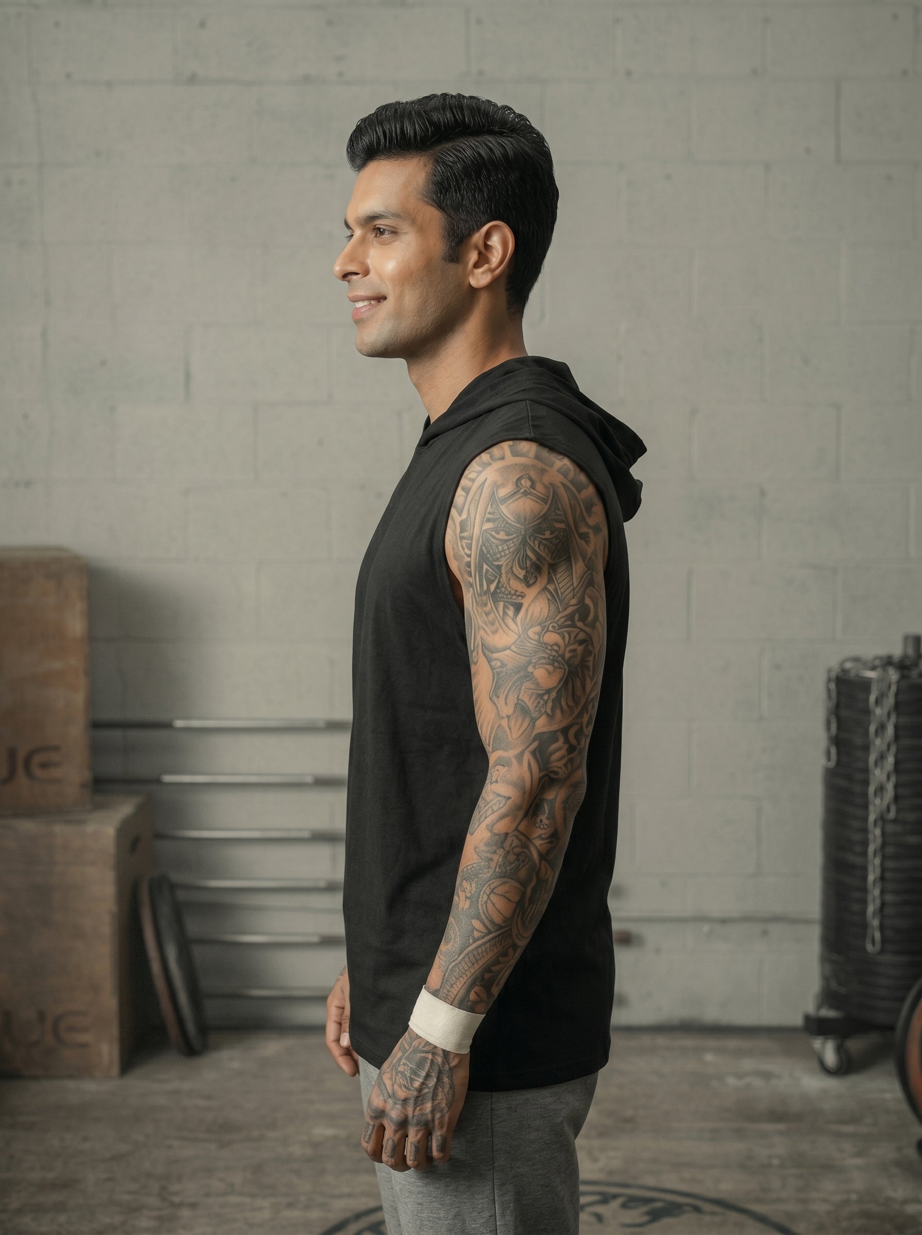 Hooded Gym Vest LEON