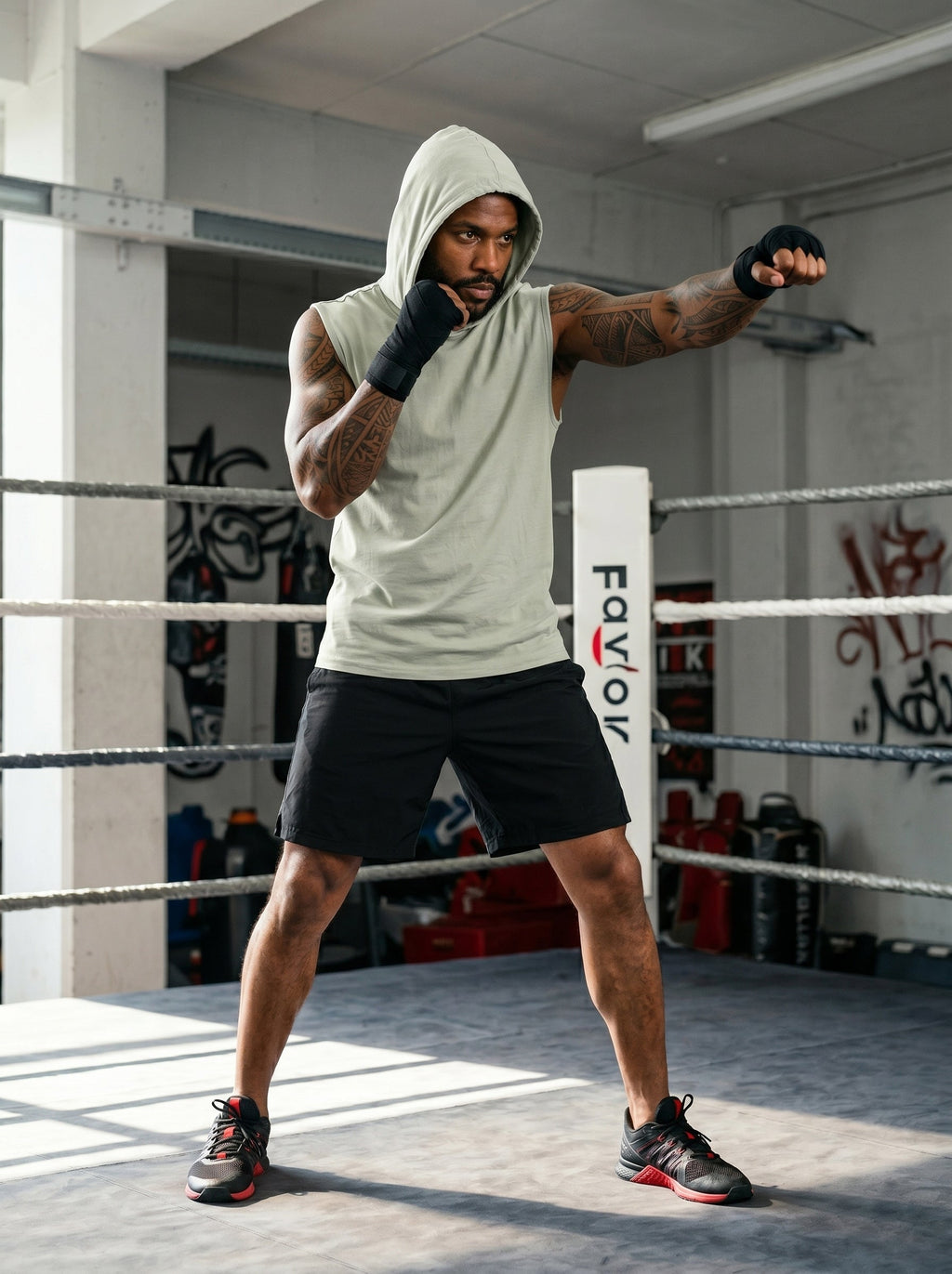 Hooded Gym Vest LEON