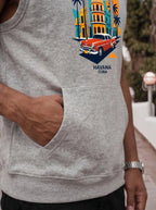 Havana Cuba Printed Sleeveless Pullover Hoodie LEON