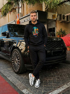Havana Cuba Men's Printed Kangaroo Pocket  Full Sleeve  Pullover Hoodie LEON