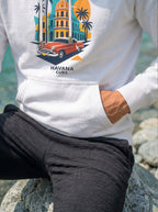 Havana Cuba Men's Printed Kangaroo Pocket  Full Sleeve  Pullover Hoodie LEON