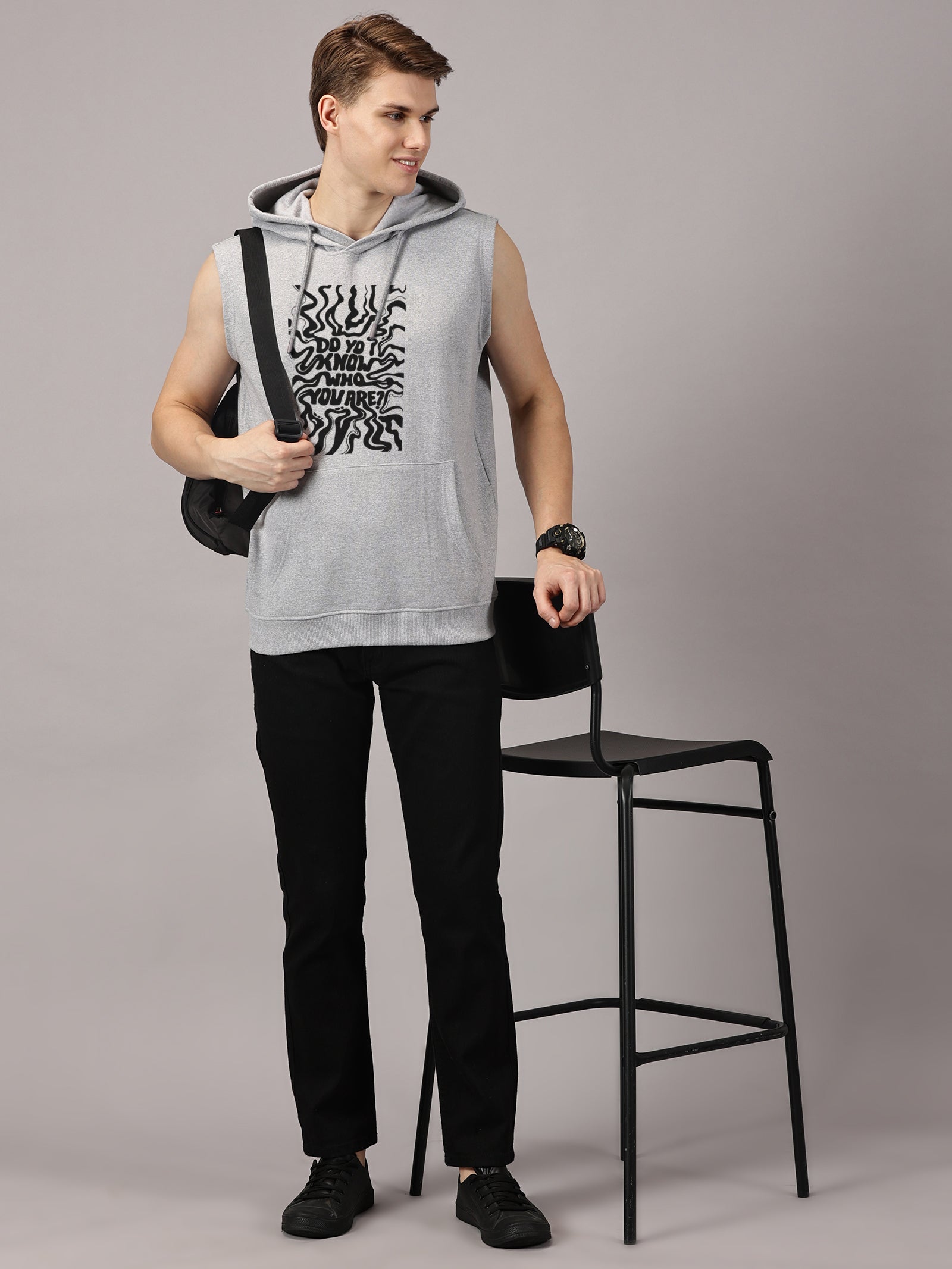 Do you know Printed Sleeveless Pullover Hoodie