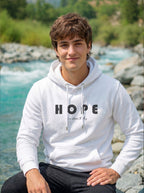 Hope Printed Kangaroo Pocket Full Sleeve  Pullover  Hoodie LEON