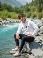 Hope Printed Kangaroo Pocket Full Sleeve  Pullover  Hoodie LEON