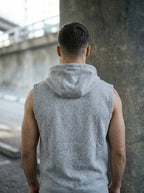 Leon Stamp Printed Sleeveless Pullover Hoodie LEON
