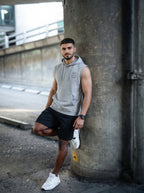 Leon Stamp Printed Sleeveless Pullover Hoodie LEON