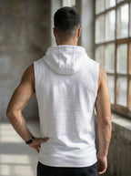 Leon Stamp Printed Sleeveless Pullover Hoodie LEON