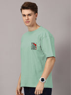 Lion Power Printed Oversized Drop Shoulder T-Shirt