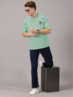 Lion Power Printed Oversized Drop Shoulder T-Shirt