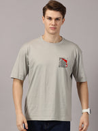 Lion Power Printed Oversized Drop Shoulder T-Shirt