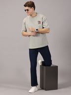 Lion Power Printed Oversized Drop Shoulder T-Shirt