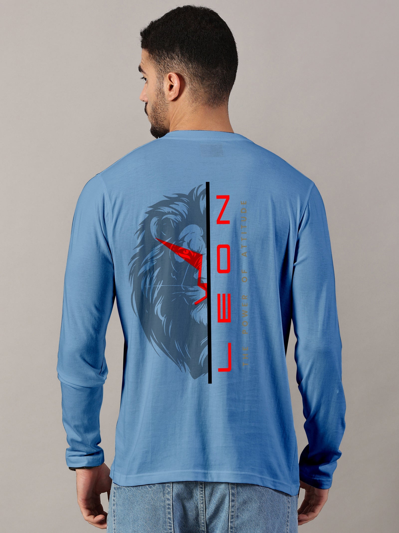 Lion Power Printed Full Sleeve T-Shirt