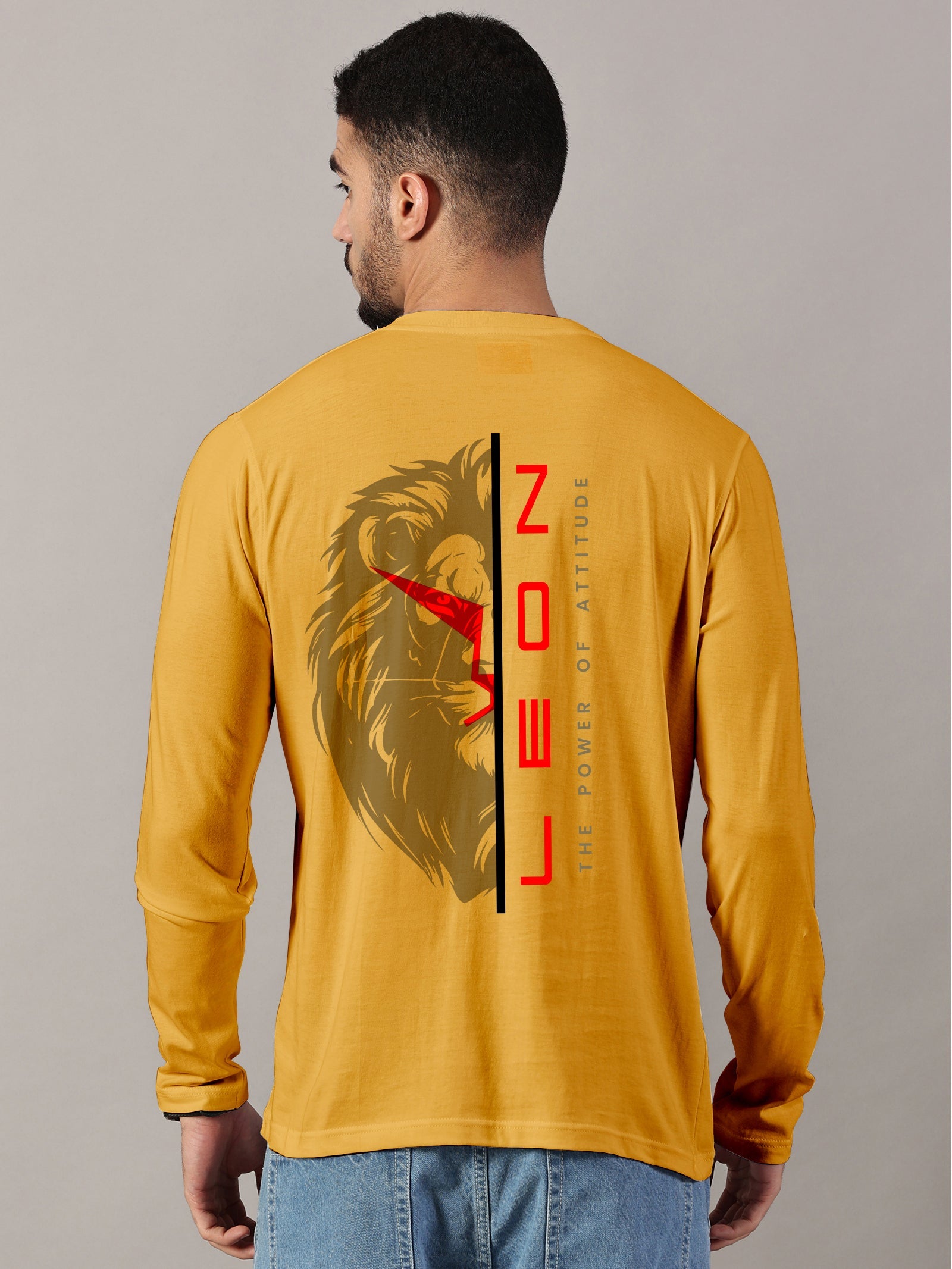 Lion Power Printed Full Sleeve T-Shirt