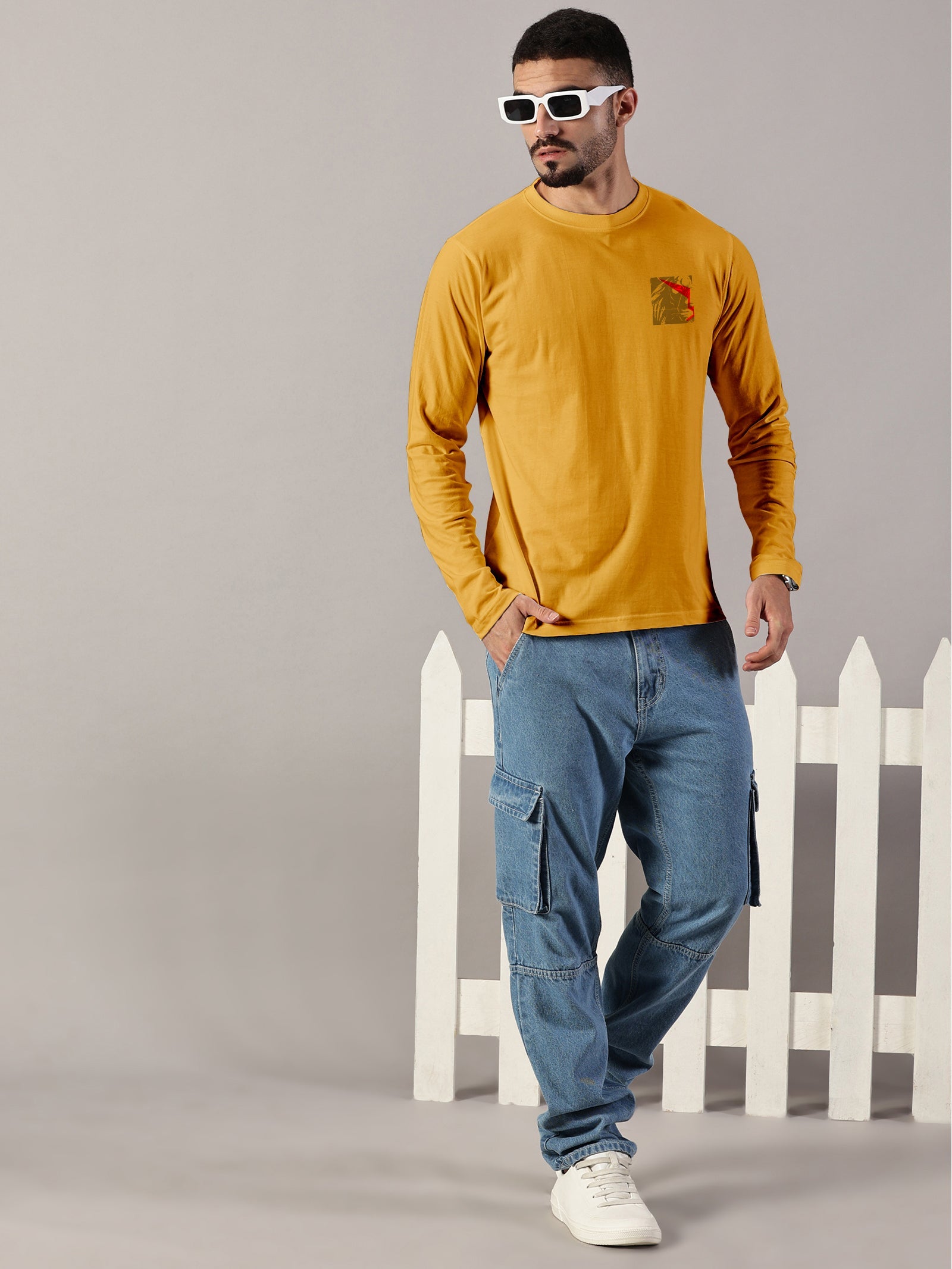 Lion Power Printed Full Sleeve T-Shirt