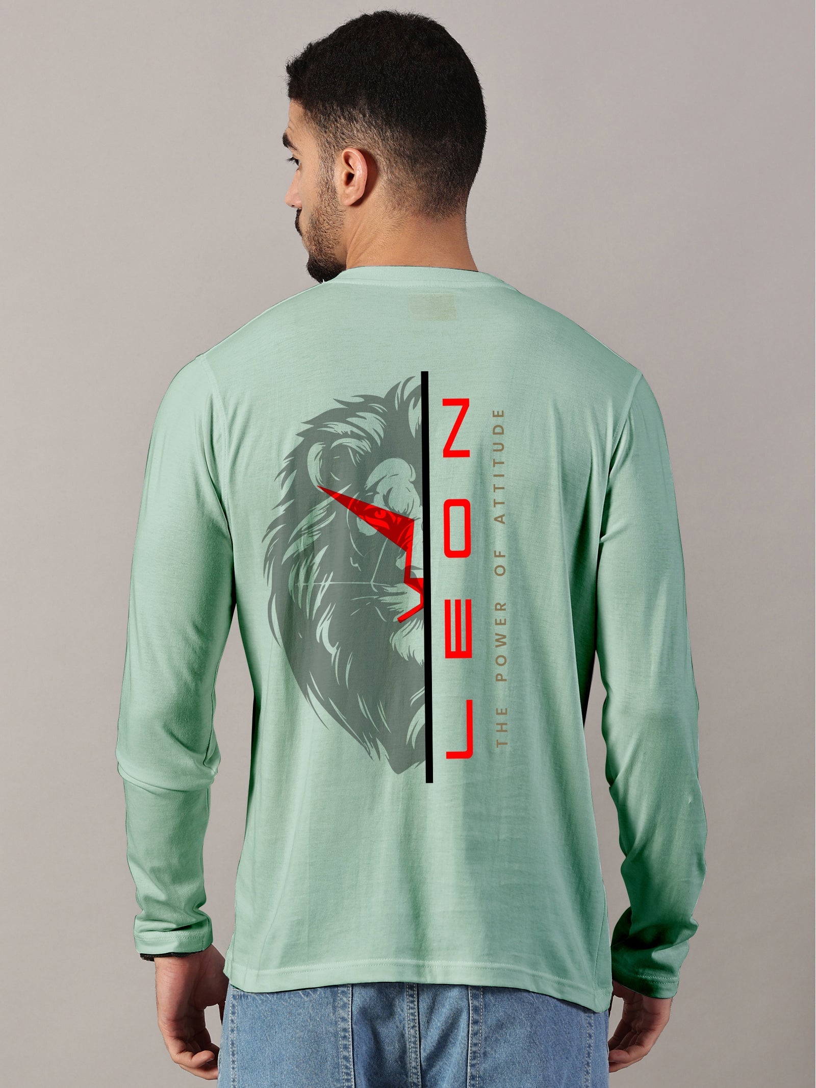 Lion Power Printed Full Sleeve T-Shirt