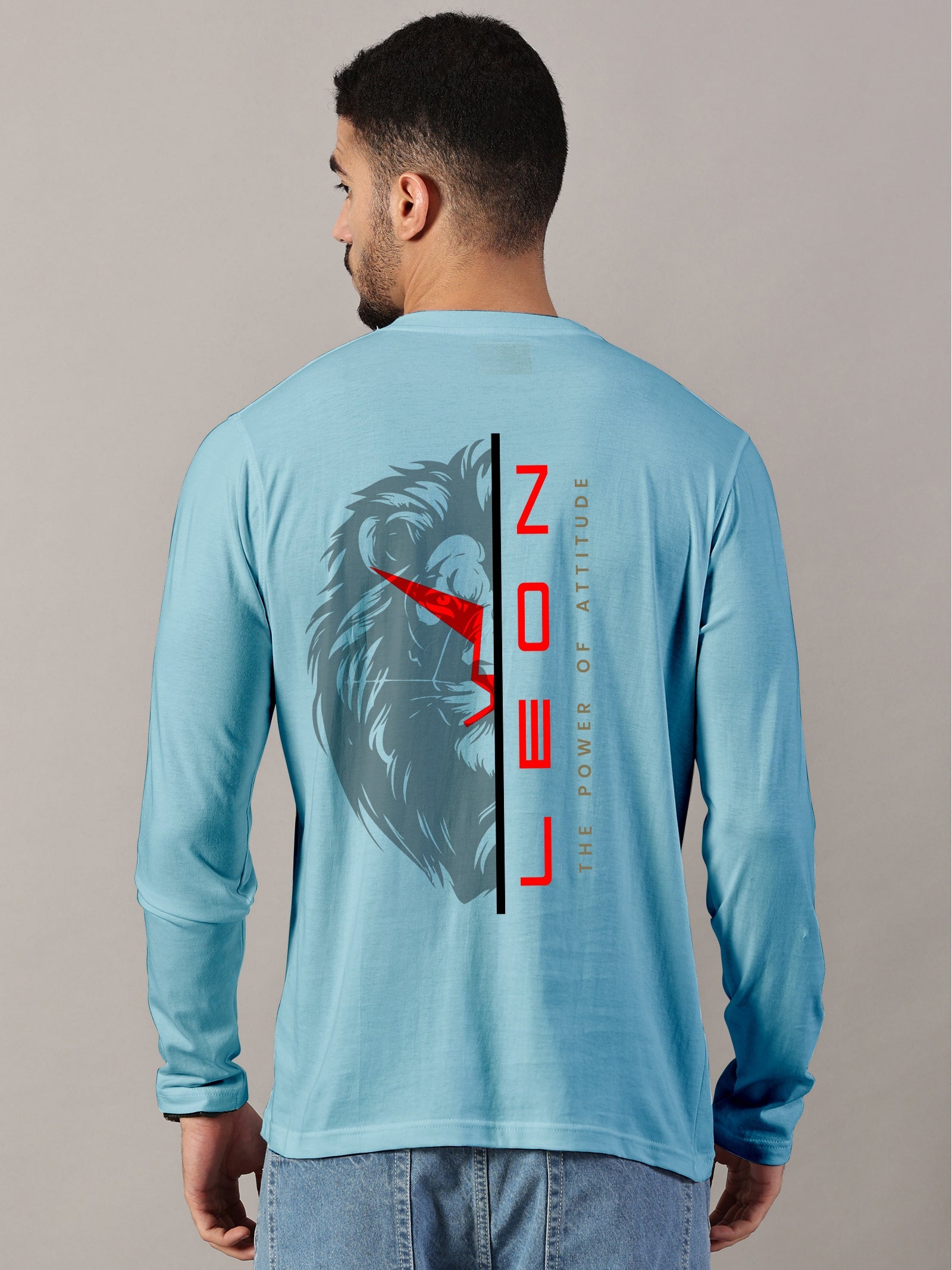 Lion Power Printed Full Sleeve T-Shirt