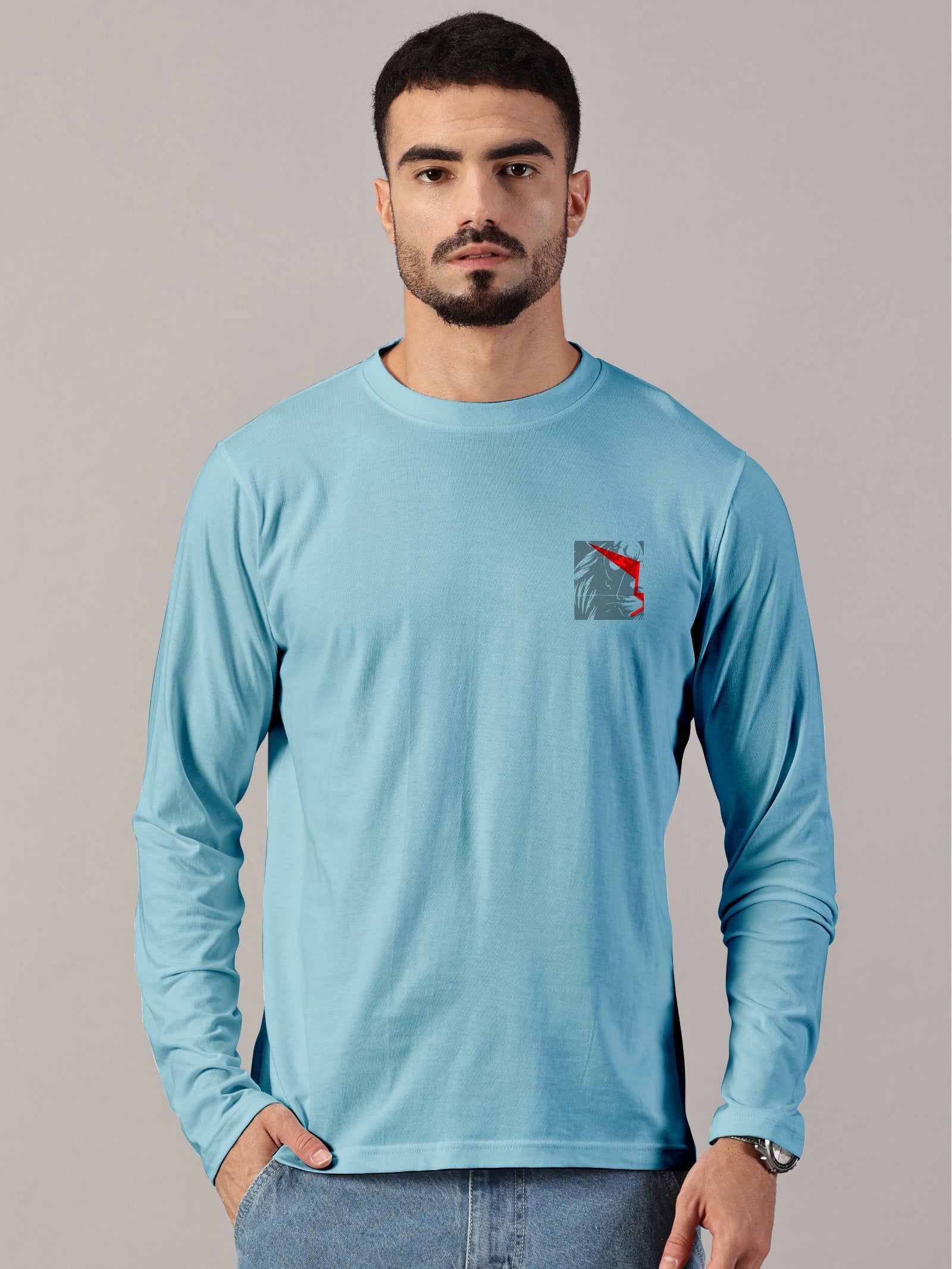 Lion Power Printed Full Sleeve T-Shirt