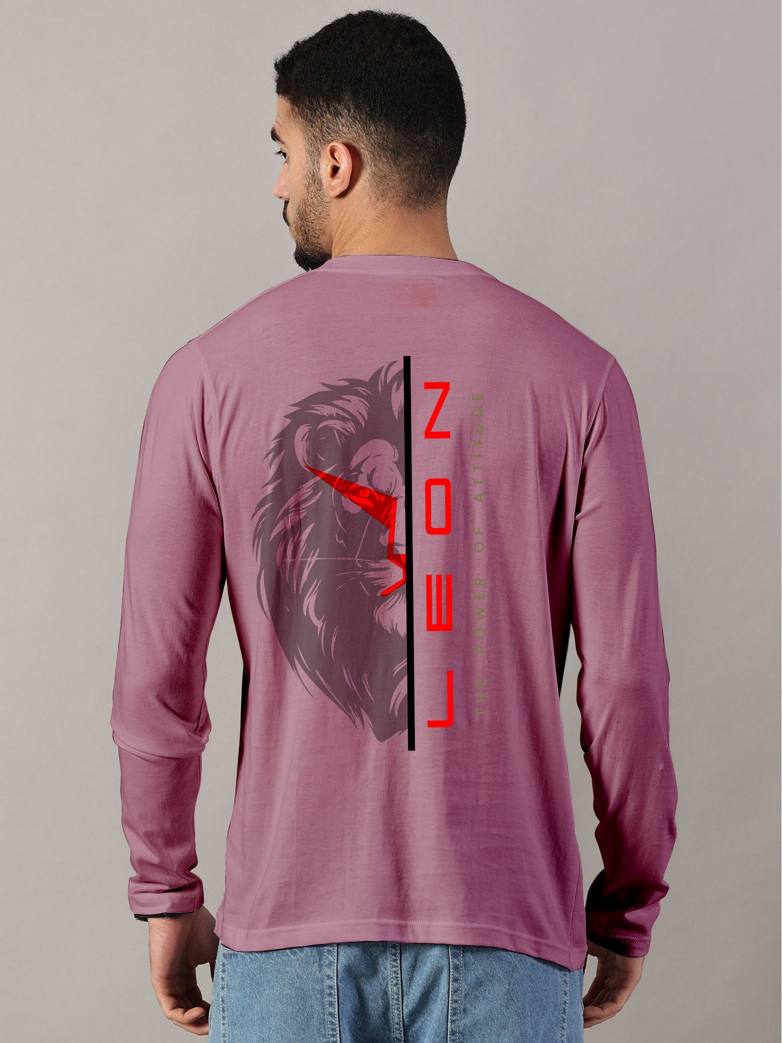 Lion Power Printed Full Sleeve T-Shirt