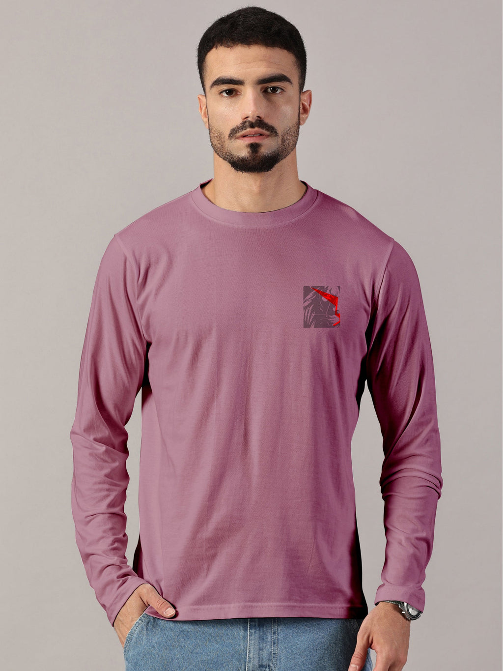 Lion Power Printed Full Sleeve T-Shirt