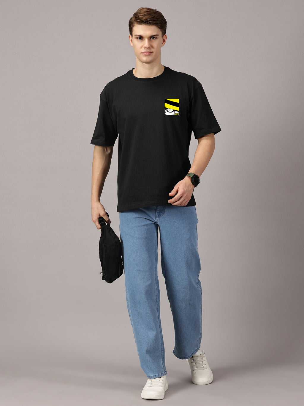 Luffy Printed Oversized Drop Shoulder T-Shirt