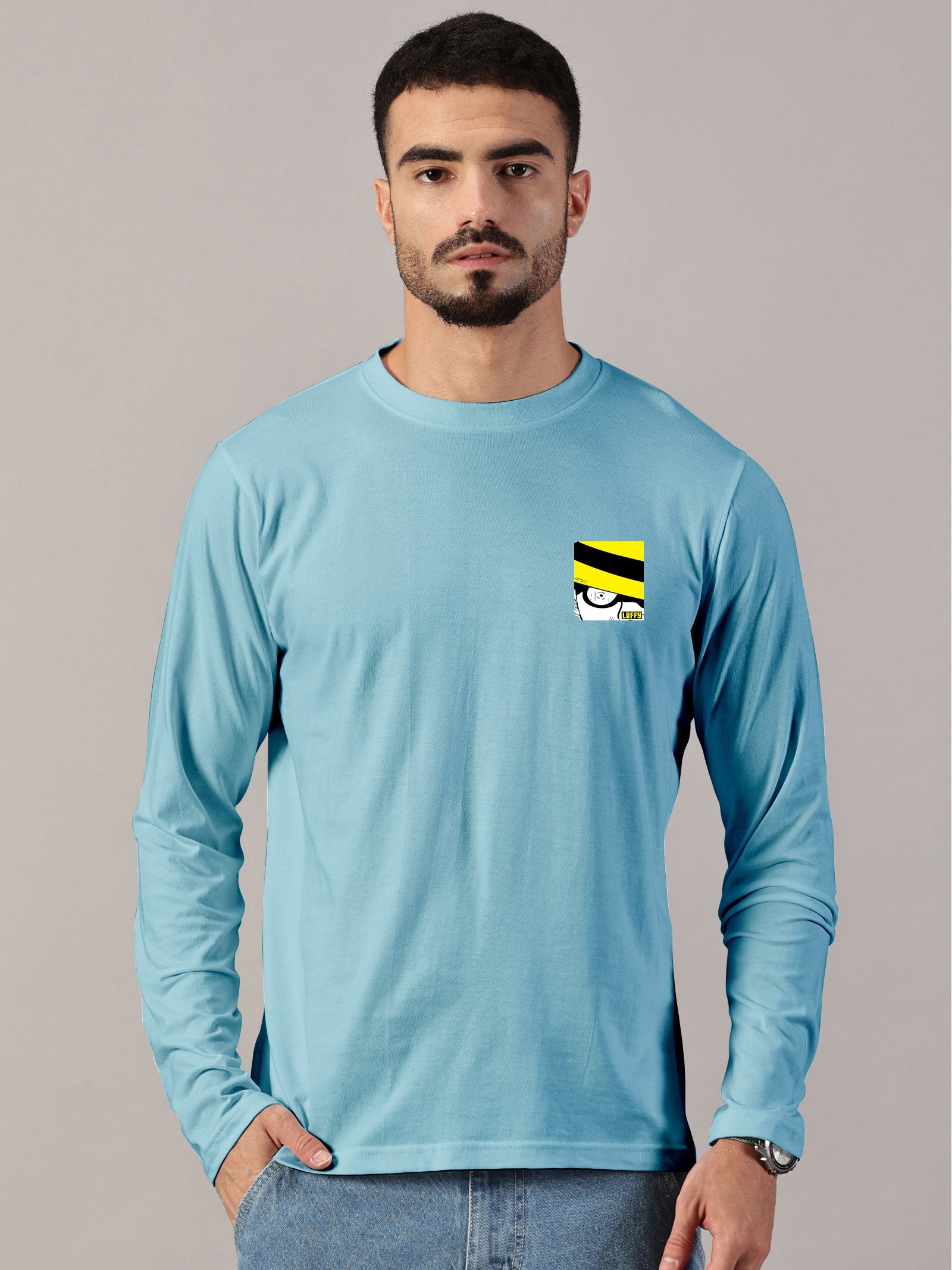 Luffy Printed Full Sleeve T-Shirt