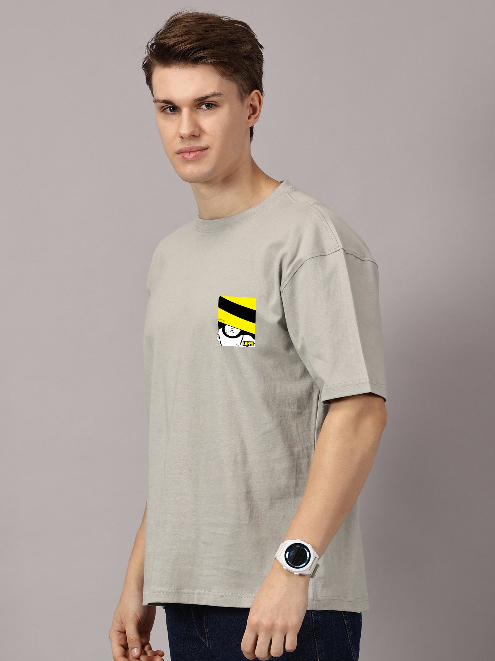 Luffy Printed Oversized Drop Shoulder T-Shirt