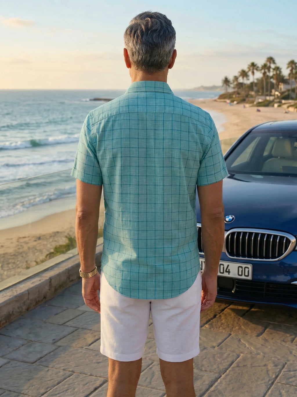 Checkered Poly Cotton Half Sleeve Shirt LEON