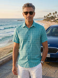 Checkered Poly Cotton Half Sleeve Shirt LEON