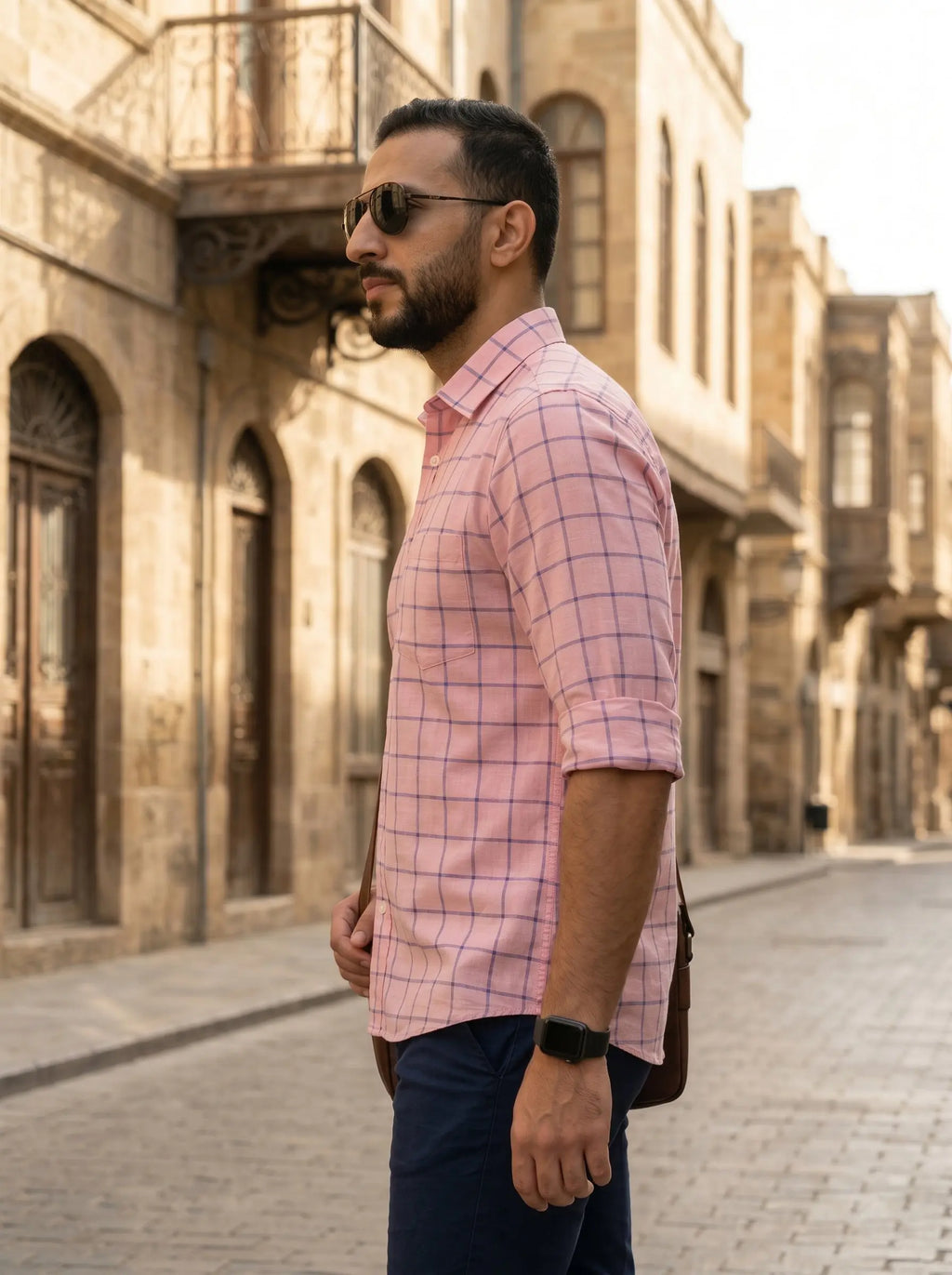 Checkered Poly Cotton Full Sleeve Shirt LEON