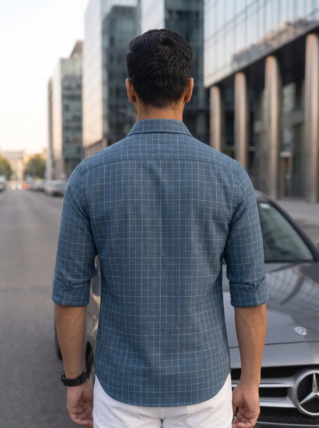 Checkered Poly Cotton Full Sleeve Shirt LEON