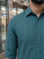Checkered Poly Cotton Full Sleeve Shirt LEON