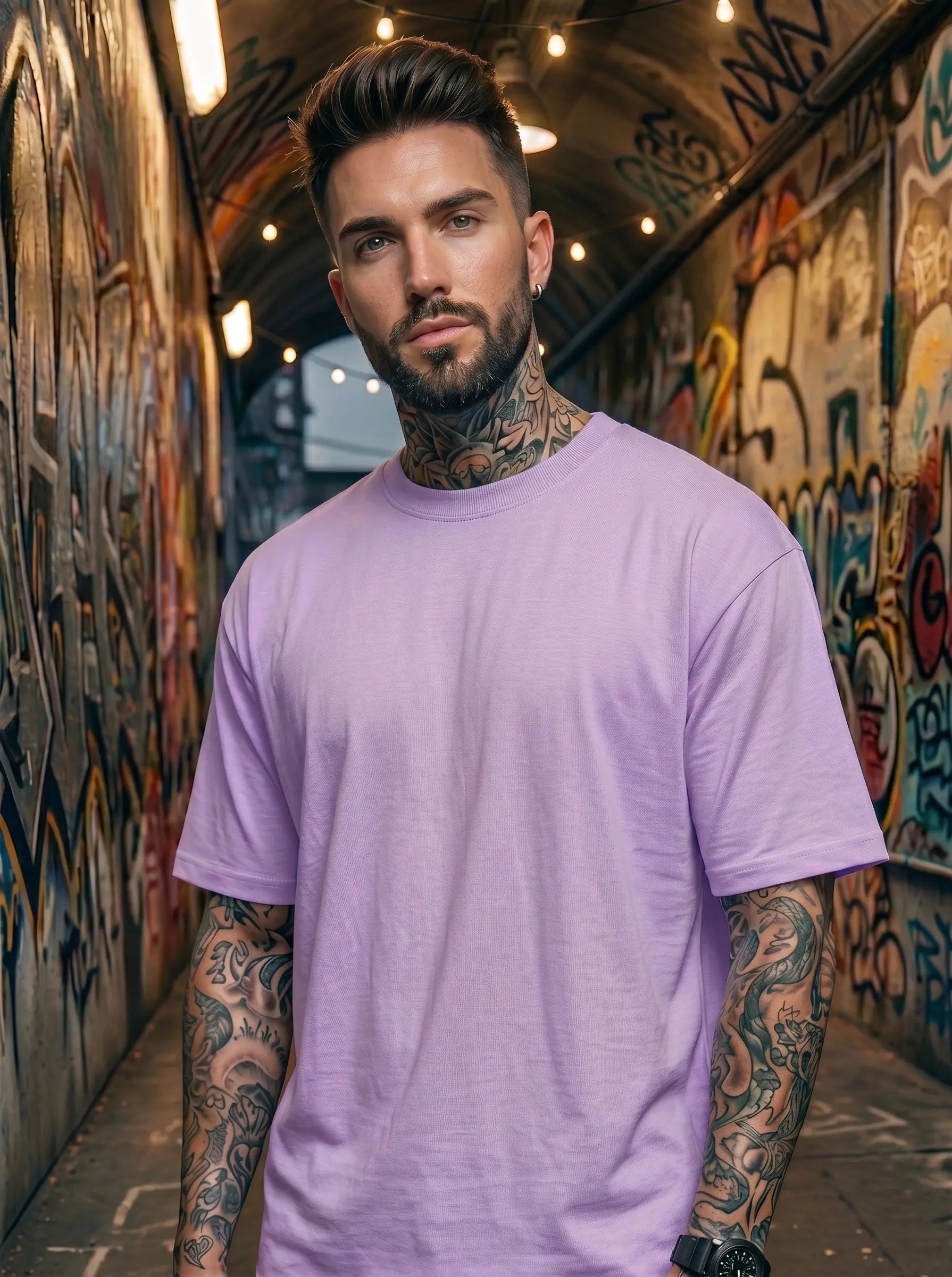 Oversized Drop Shoulder T-shirt LEON