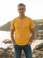 Henley Neck  Half Sleeve T-Shirt LEON