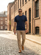 Henley Neck  Half Sleeve T-Shirt LEON