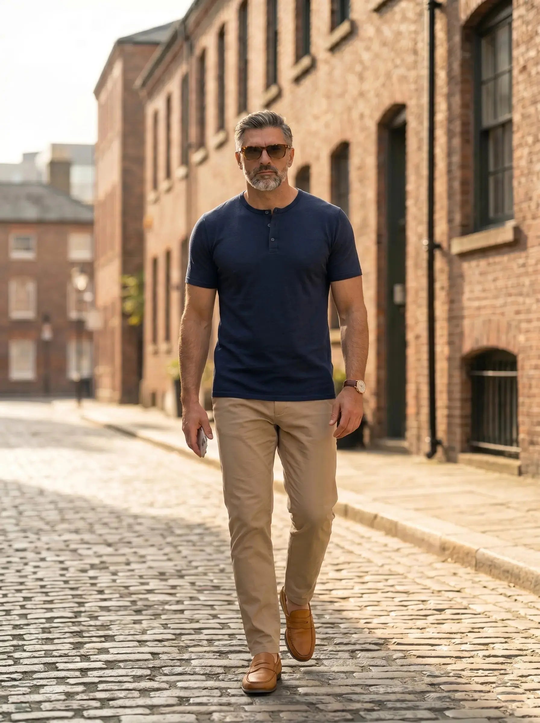 Henley Neck  Half Sleeve T-Shirt LEON