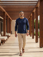 Henley Neck Full Sleeve T-Shirt LEON