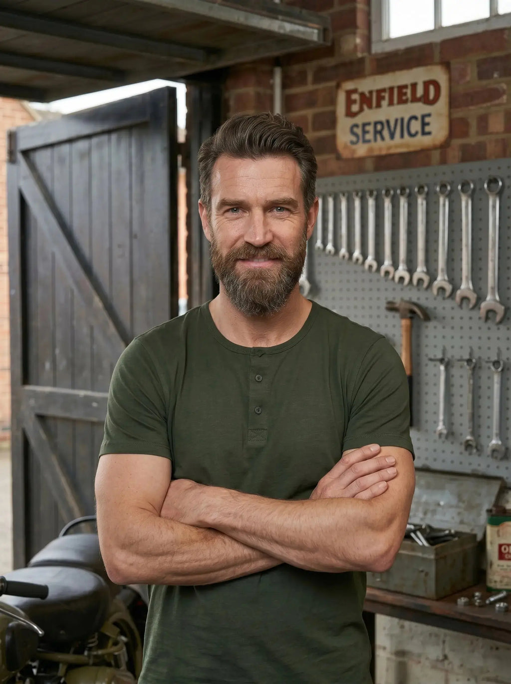Henley Neck  Half Sleeve T-Shirt LEON