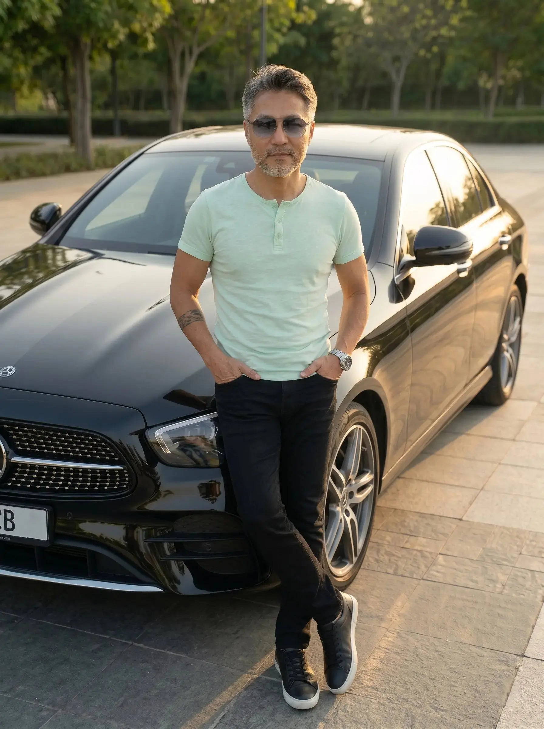 Henley Neck  Half Sleeve T-Shirt LEON