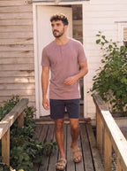 Henley Neck  Half Sleeve T-Shirt LEON