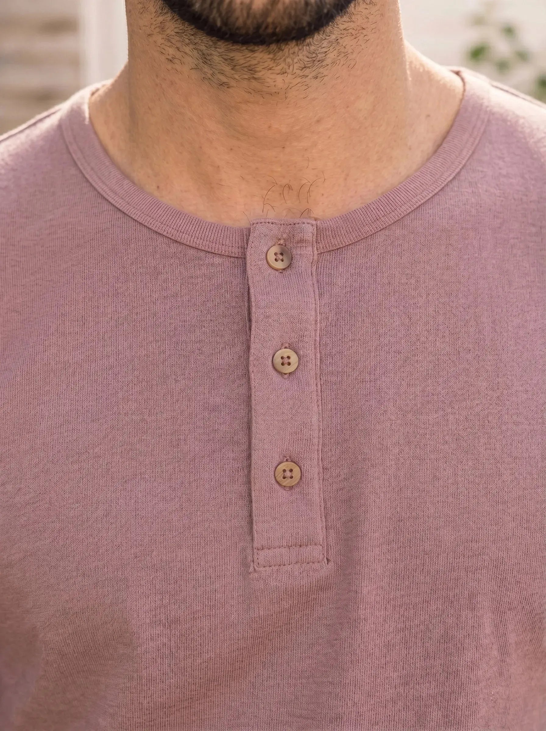 Henley Neck  Half Sleeve T-Shirt LEON