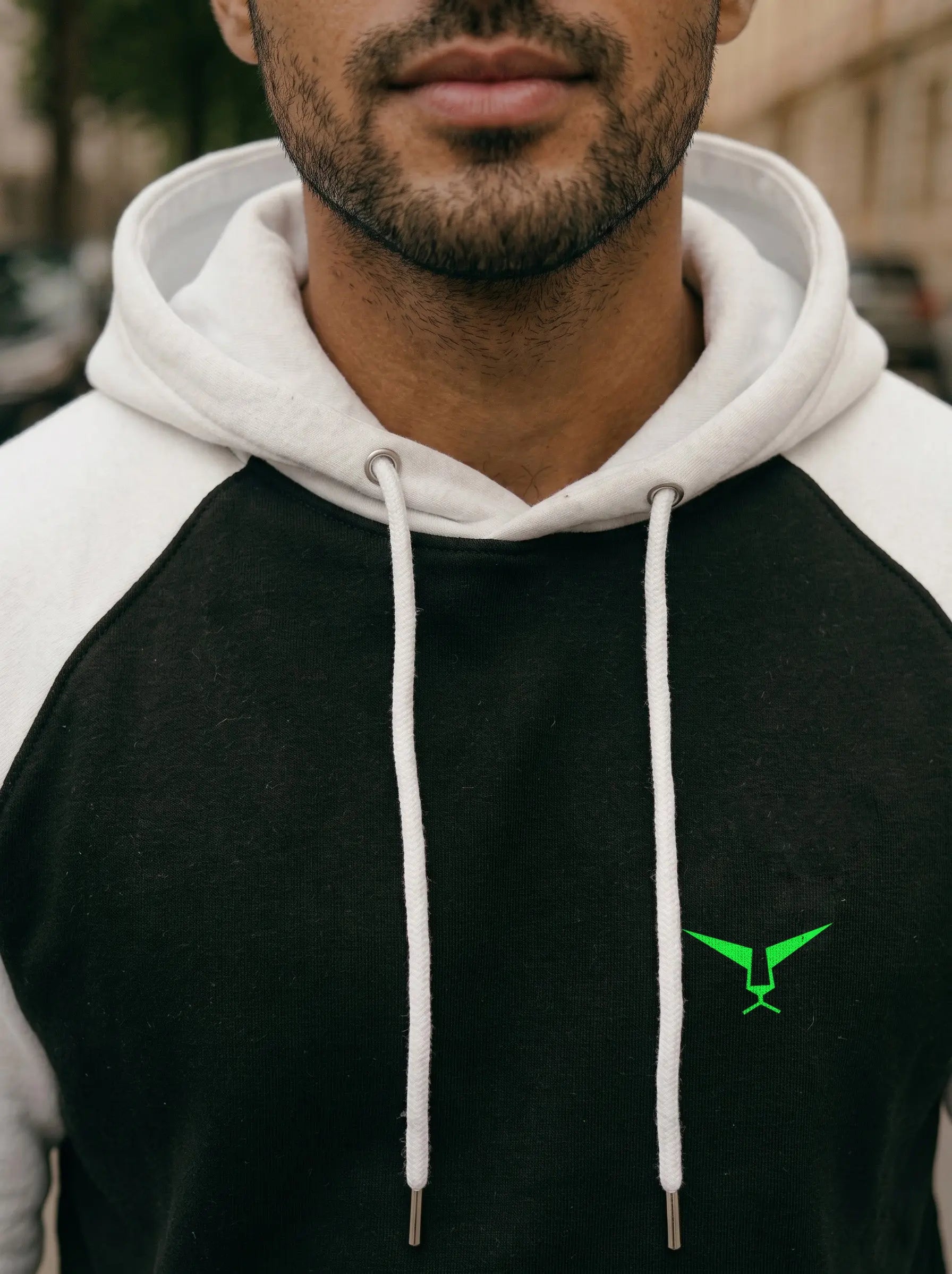 Raglan Sleeve Pullover Hoodie LEON