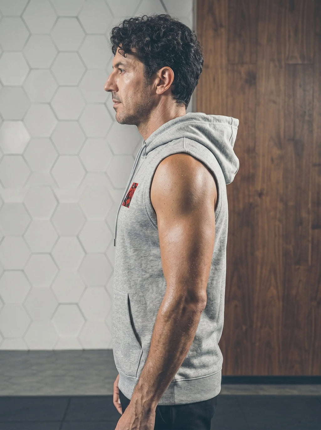 Dragon Printed Sleeveless Pullover Hoodie LEON