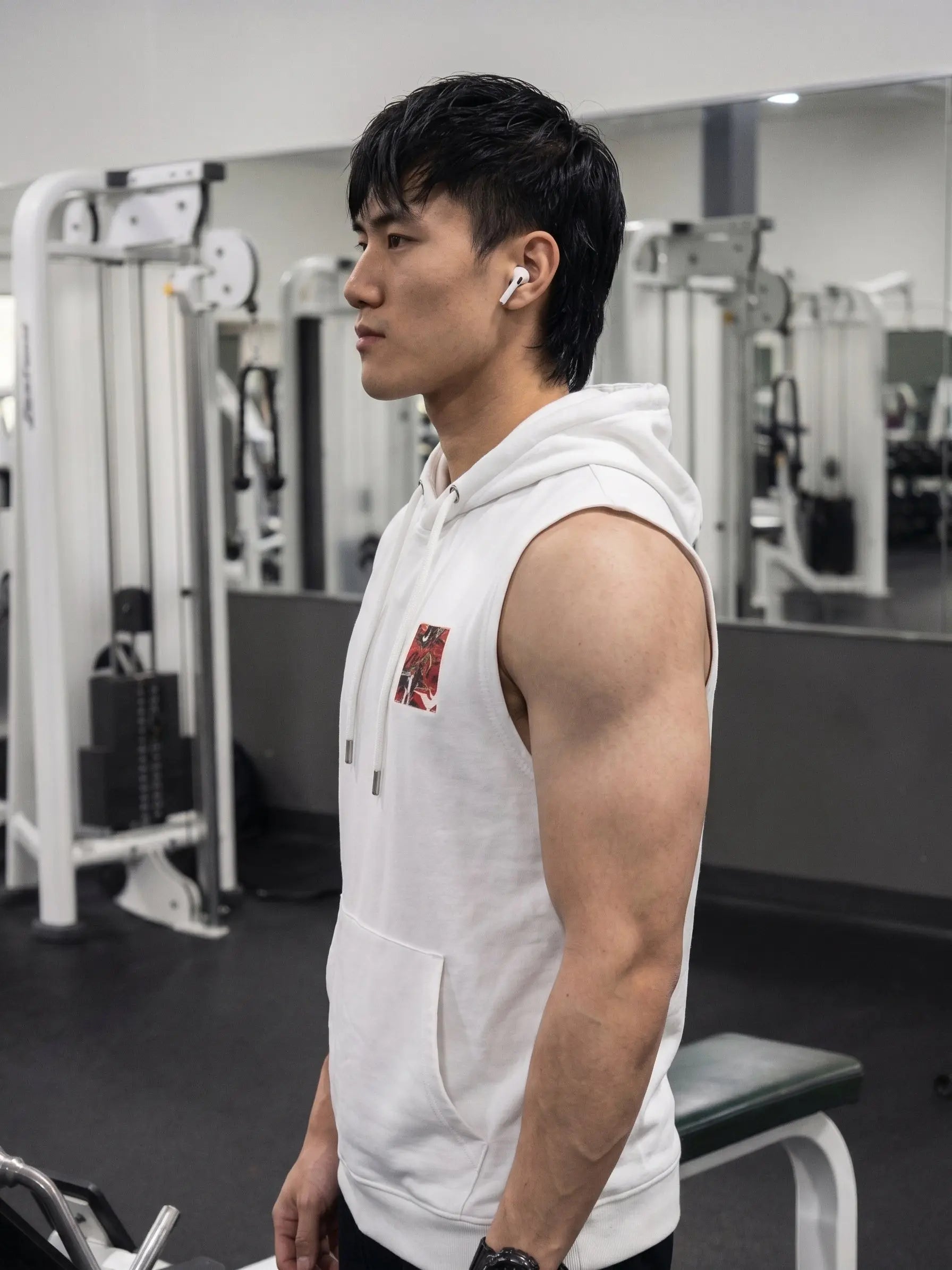 Dragon Printed Sleeveless Pullover Hoodie LEON
