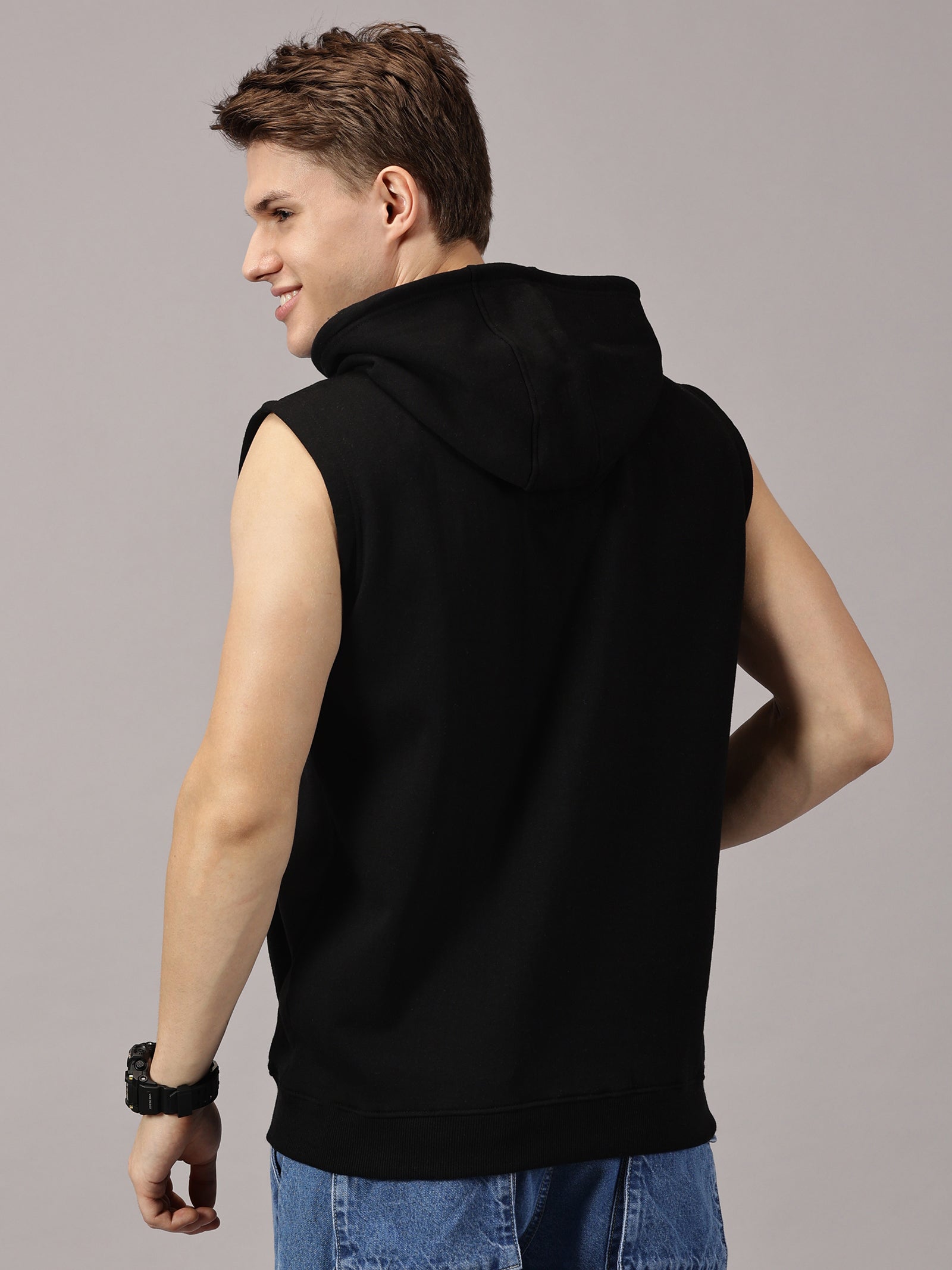 Havana Cuba Printed Sleeveless Pullover Hoodie