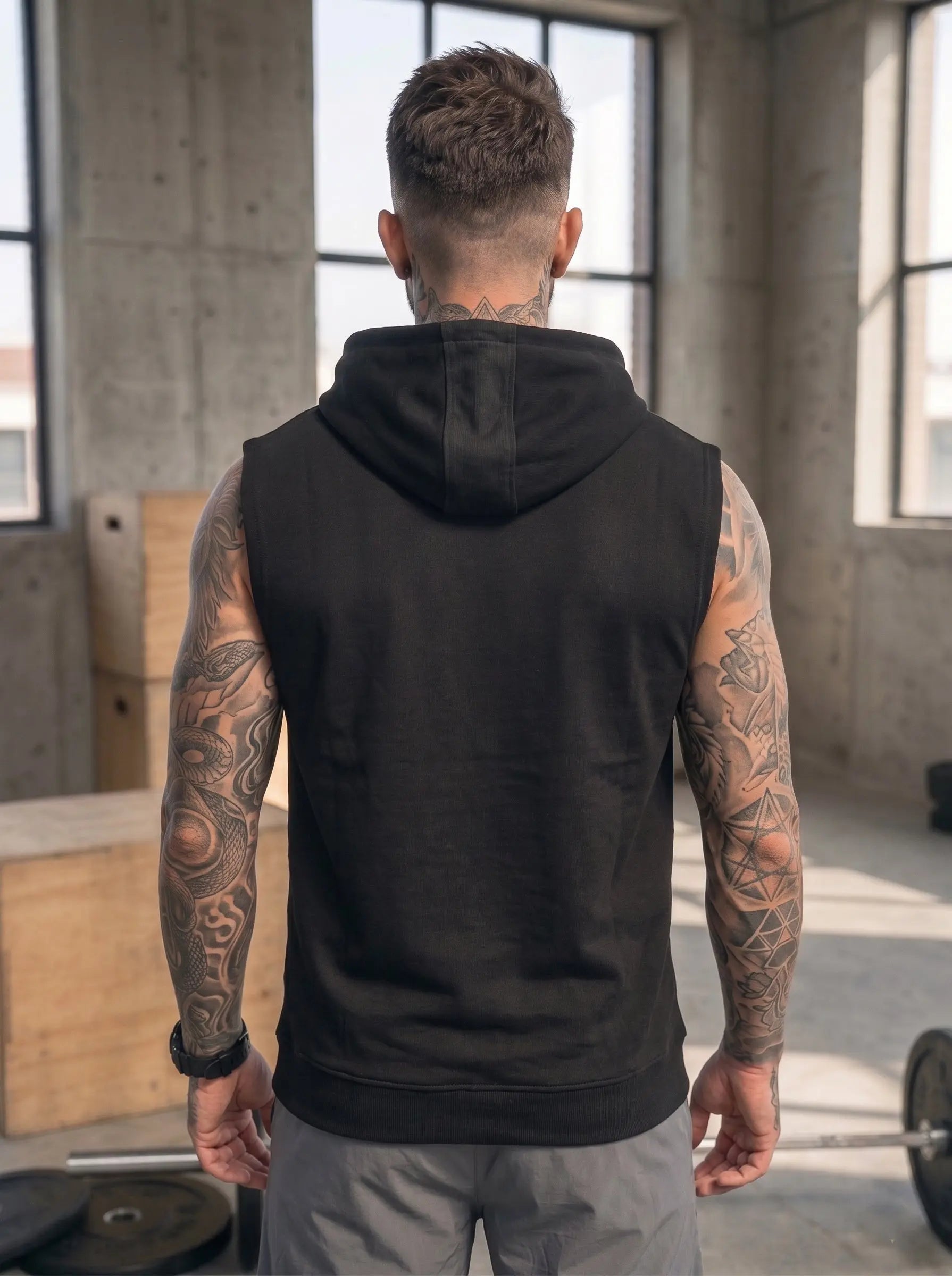 Hope Printed Sleeveless Pullover Hoodie LEON