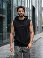 Leon Printed Sleeveless Pullover Hoodie LEON