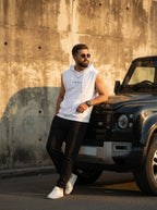 Leon Printed Sleeveless Pullover Hoodie LEON
