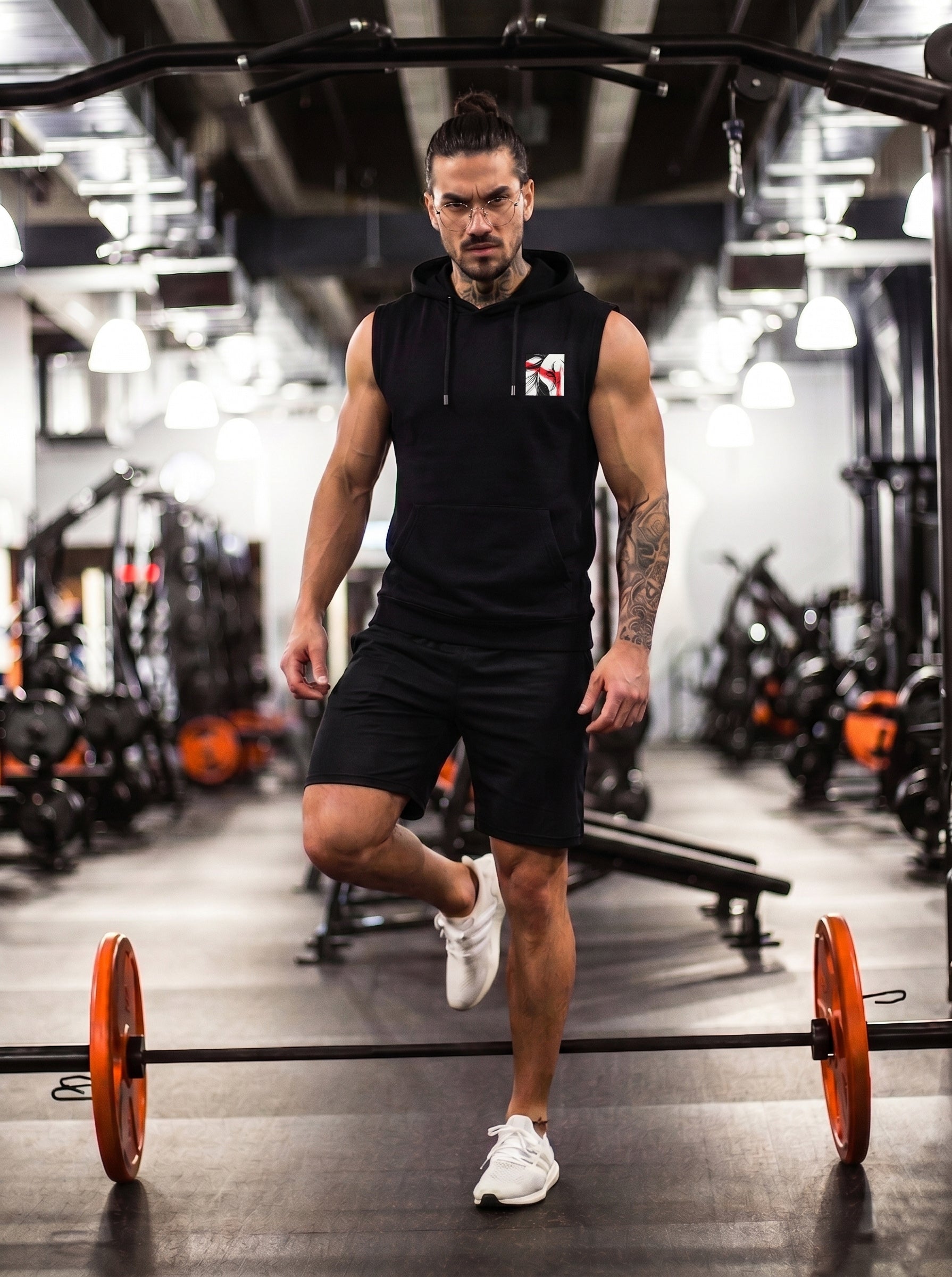 Lion Power Printed Sleeveless Pullover Hoodie LEON