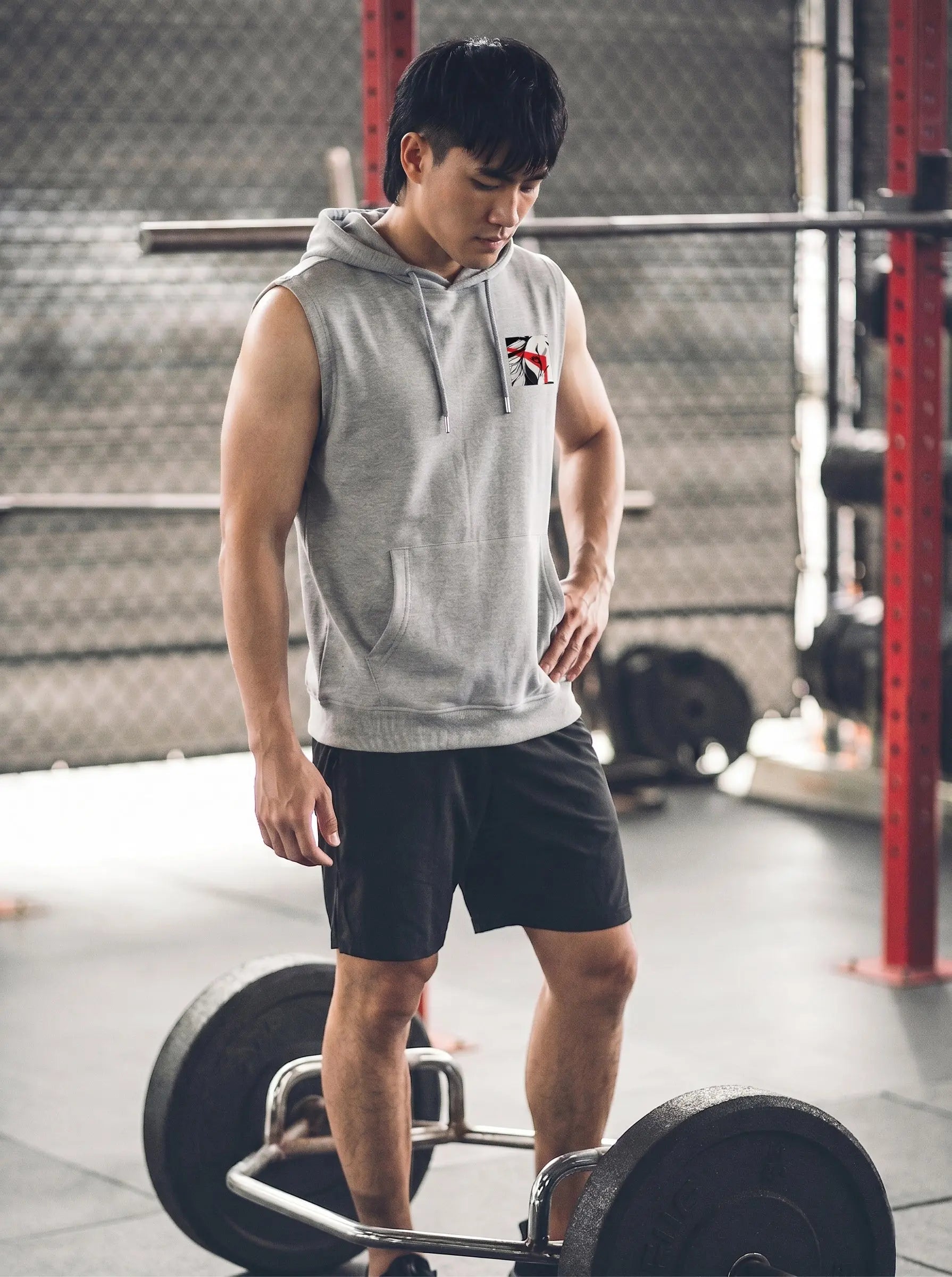 Lion Power Printed Sleeveless Pullover Hoodie LEON
