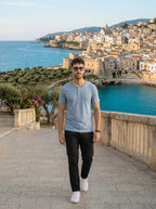 Henley Neck  Half Sleeve T-Shirt LEON